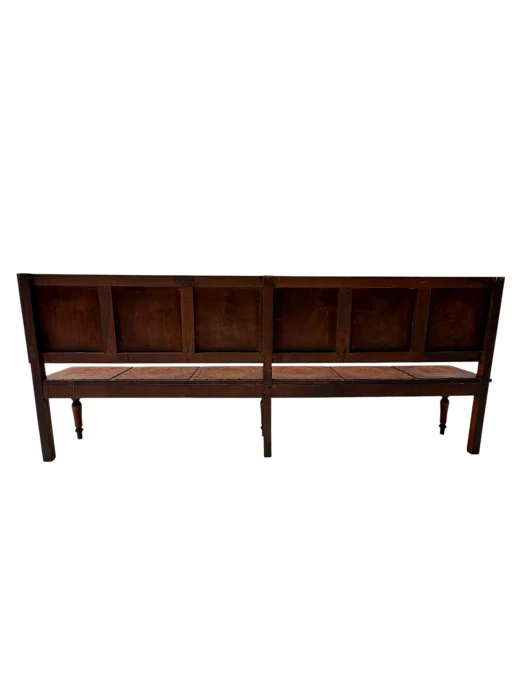 Art Nouveau Extra Large Hall Bench, Elm and Beech, Dutch Design, 1900s